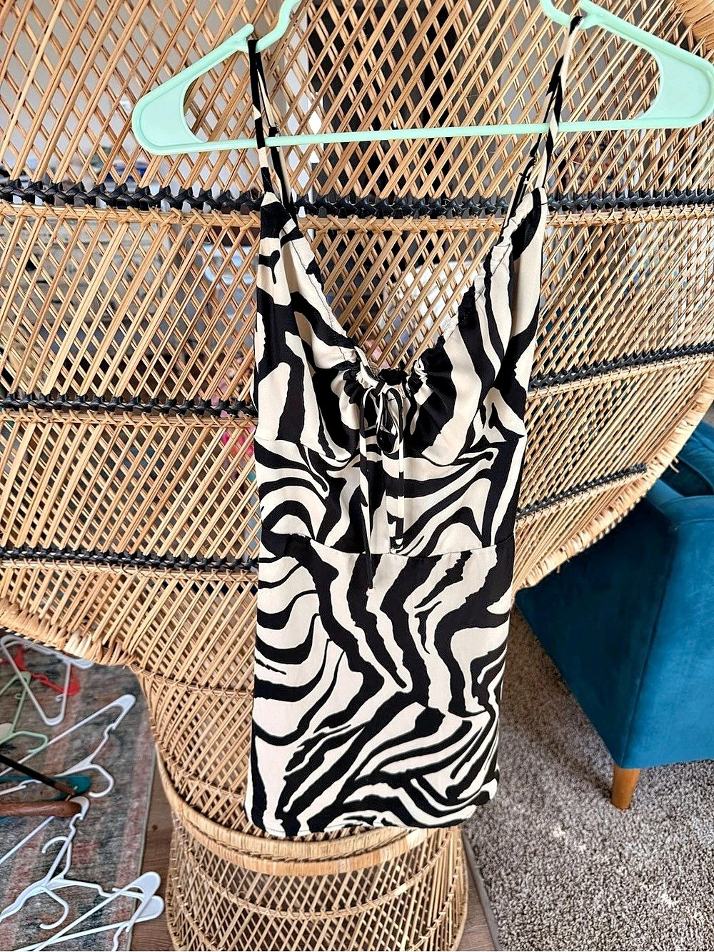 RESA Zebra Print Mini Dress Size Small